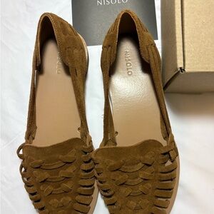 Nisolo Women's Huarache Sandal Tan Suede (New)